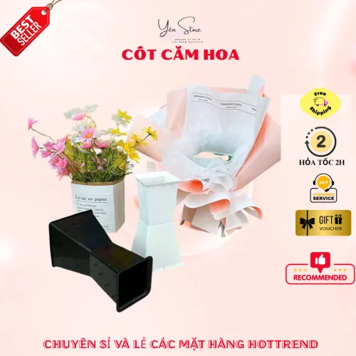 Cốt Nhựa Cắm Hoa Đứng Chất Liệu Nhựa PU, Đế Cắm Hoa Trang Trí Sự Kiện, Tiệc Cưới, Hoa Lụa, Hoa Tươi
